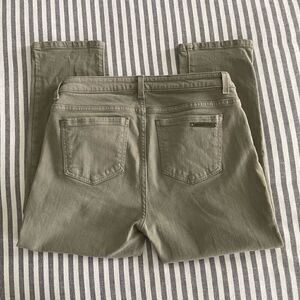 Michael Kors Skinny Cropped Jeans Sage Green Size 6
